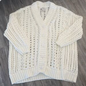 ANTHROPOLOGIE MAEVE white cardigan size M